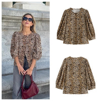 Crew Neck Casual Loose Printed Shirt