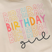 Girl's Casual Versatile Birthday Letter Hoodie