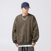 Mens Casual Sporty Long-sleeve Crew-neck Hoodie