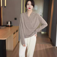 Long-sleeve Loose Sweater Wool Knitwear Womens