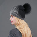 Warm Wool Knitted Hat Women's Hot Gold And Silver Color Women