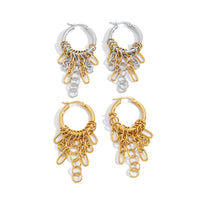 Stainless Steel Chain Tassel Earrings