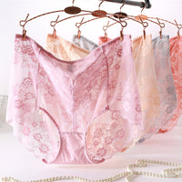 Plus Size Lace Women's Transparent Abdomen Seamless Women's Underwear