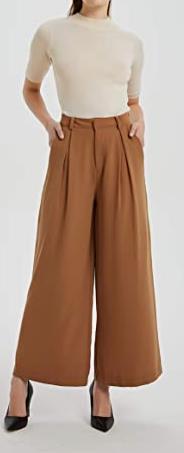 Women's Elastic High-Waist Casual Wide-Leg Pants