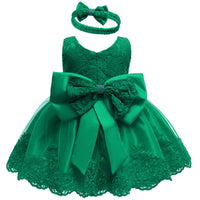 Puff skirt lace dress