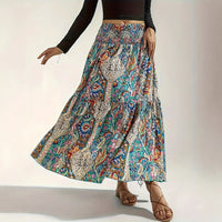 Women's Summer Paisley Printed Persian Skirt