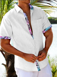 Men's 3D Printed Casual Slim Shirt