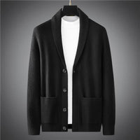 Spring And Autumn New Casual Knitted Coat Men's Comfortable Fashion Slim Fit