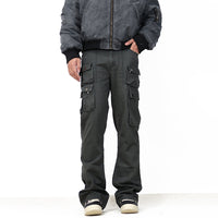 Multi-pocket All-match High Street Slightly Flared Workwear Casual Pants