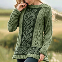 Stylish Personalized Casual Womens Wear With A Crew Neck And Long Sleeves
