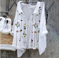 Amazon Cross-border New Arrival Fashion Women's Shirt Natural Landscape Avatar Print