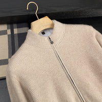 Men's Cashmere Sweater Casual Solid Colo Thickened