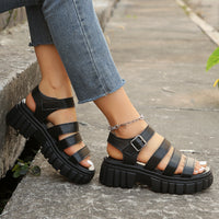 Platform-sole Casual Thick-soled Womens Plus-size Sandals