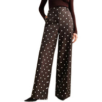 Womens Loose Wide-Leg Trousers Casual Pants Womens High-Waist Versatile Trousers