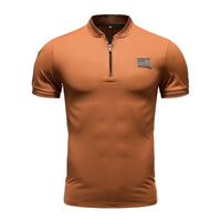 Casual Stand-Up Collar T-Shirt Men's Polo Shirt