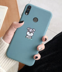 Cartoon Schnauzer dog suitable for Huawei Glory thickened soft shell