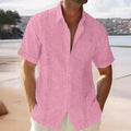 Lapel Beach Short Sleeve Shirt