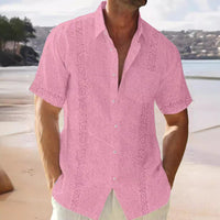 Lapel Beach Short Sleeve Shirt
