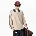 Half-zip Hoodie For Men Loose-fit Color-block Patchwork Casual