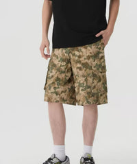 American Style Retro Workwear High Street Pu Shuai Camouflage Shorts