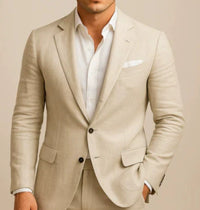 Business Casual Printed Double Button Suit Jacket