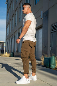 Muscle Stretch Slim Skinny Track Pants