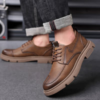 New Men's Korean Fashion All-matching And Handsome Lace Up Casual Work Shoes