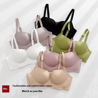 French Seamless Underwear Small Breasts Lady's Special LaTeX Base Bra