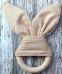 Handmade wooden natural baby teether