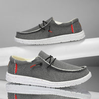 Autumn Men's Laceless Canvas Shoes Plus Size Breathable