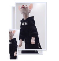 Street-style Fleece-lined Winter Sweater For Hairless Cats Soft Sphynx Cat Clothing
