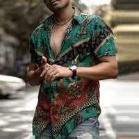Loose Printed Short Sleeve Shirt