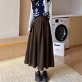 High-waisted Figure-flattering A-line Maxi Skirt