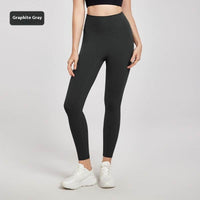 High Waist Nude Feel Yoga Pants Women's Summer Thin Peach Hip Lifting Seamless Fitness Pants