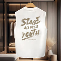 Mens American Style Sporty Minimalist Casual Vest