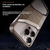 Phone Case Hollow Solid Wood Heat Dissipation Creative Aluminum Alloy