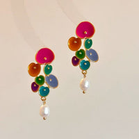 Sweet And Adorable Red Apple Themed Unique Earrings