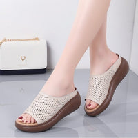Peep Toe Open Toe Rocking Bottom Platform Heel Women's Shoes