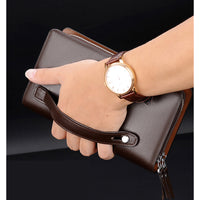 Pure Color Kangaroo Men's Business Casual Clutch