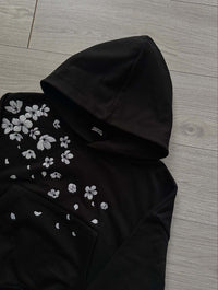 Mens Spring Cherry Blossom Print Hoodie Top