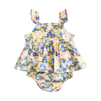Two-piece Sling Baby Clothing Summer Korean Floral