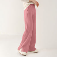 Knitted Wide-leg Pants For Women Soft And Drapey Woolen Straight-leg