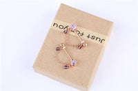 Metal color diamond breast nail