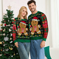 Cute Gingerbread Man Pullover Sweater For Women AutumnWinter Long Sleeve