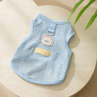 Fashion Hollowed-out Breathable Bear Patch Cat Clothes