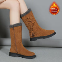 Womens Thick-soled Fleece-lined Extra-thick Boots From Europe And The US