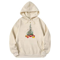 Fleece-lined Long Sleeve Pocket Christmas Sweater