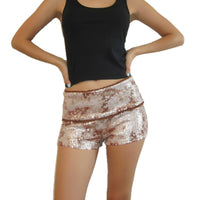 5 New Hot American Style Low Waist Lace Stitching Sequin Shorts