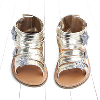 PU leather star baby girl non-slip sandals