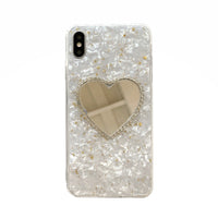 Gold foil mirror shell pattern phone case